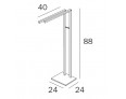 držák ručníků samostatně stojící 880 x 400 mm Inda Logic, chrom